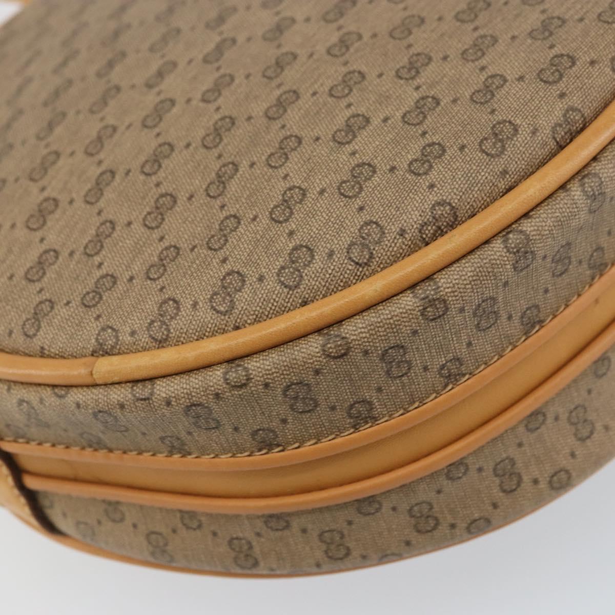 GUCCI Micro GG Supreme Shoulder Bag PVC Beige Gold 07 37 5575 Auth bs32050
