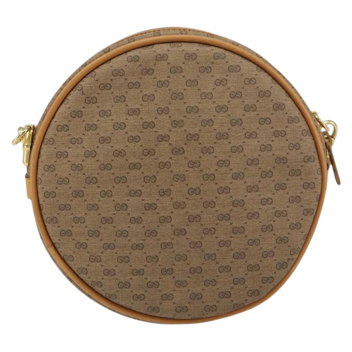 GUCCI Micro GG Supreme Shoulder Bag PVC Beige Gold 07 37 5575 Auth bs32050