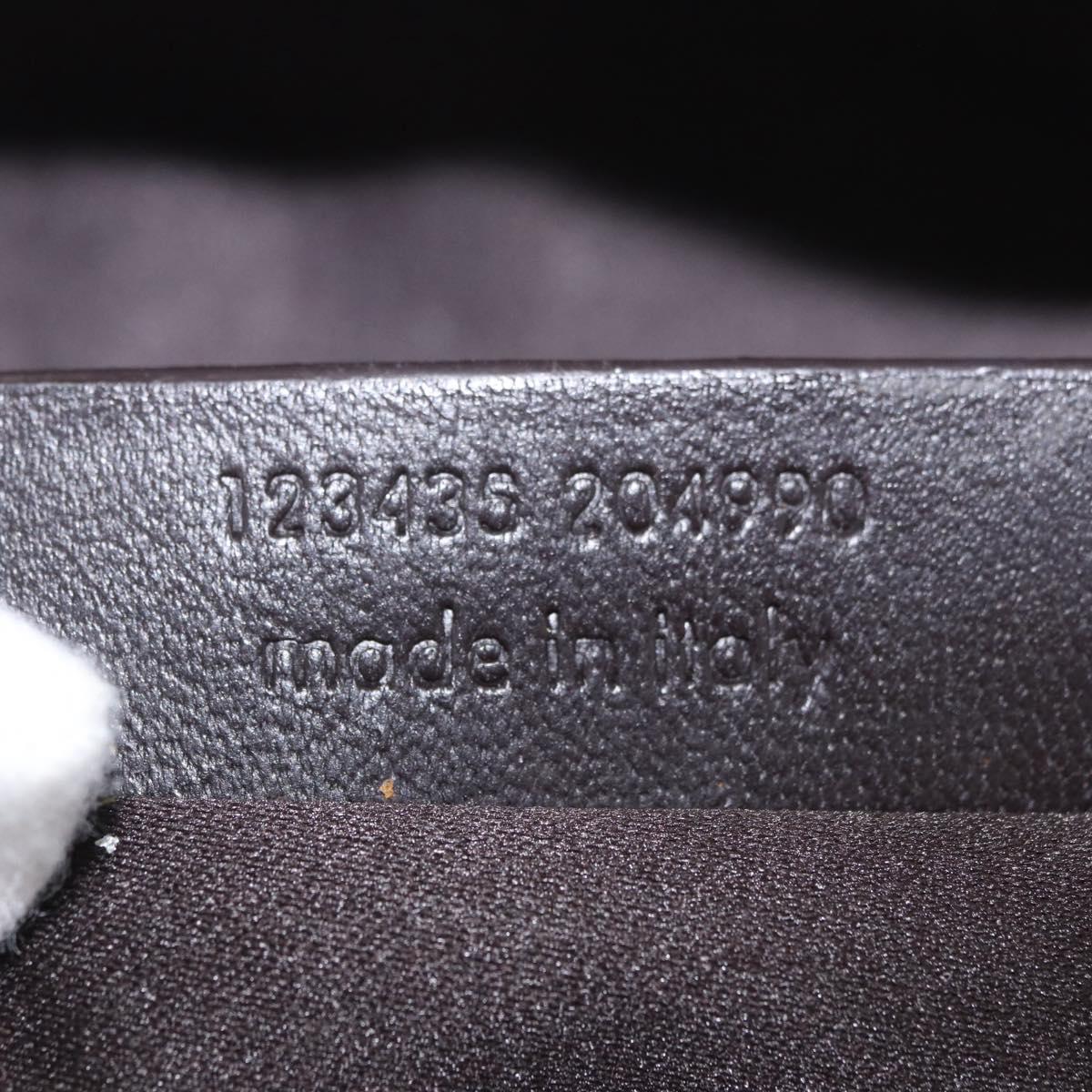 SAINT LAURENT Tote Bag Canvas Black Silver 123435 Auth bs32088