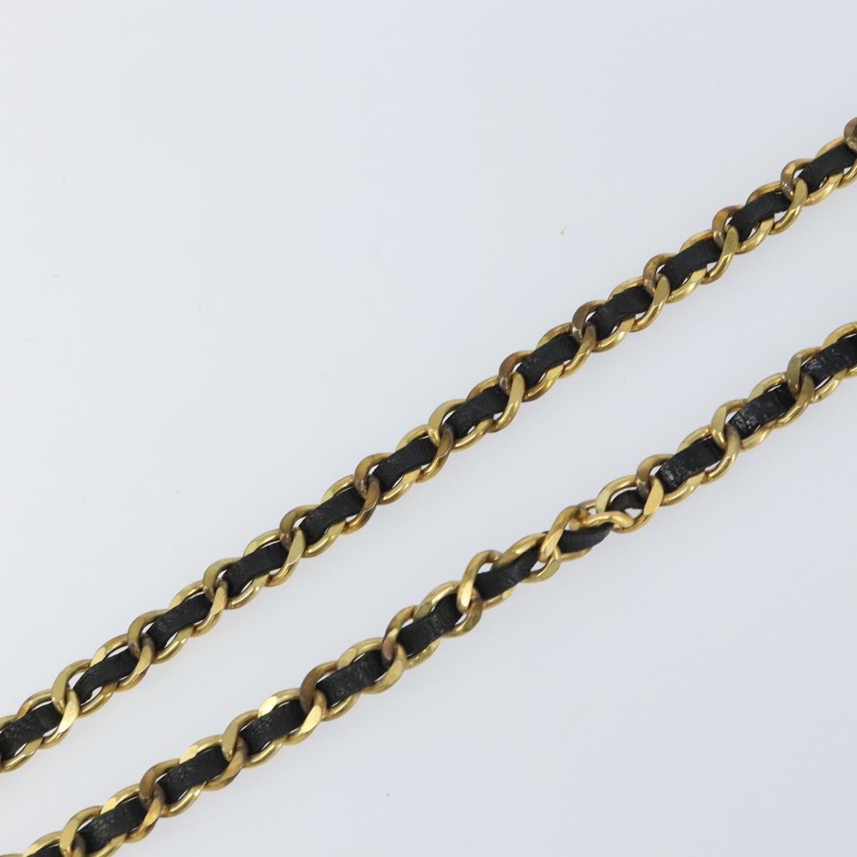 CHANEL Chain Belt metal Gold CC Auth bs32091