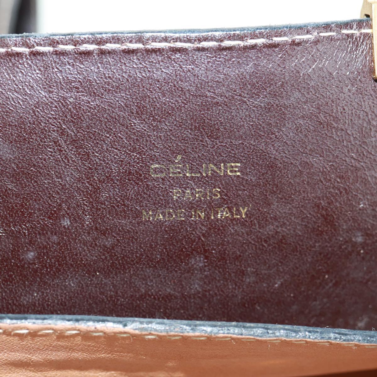 CELINE C Sulky Boston Bag Canvas Brown Gold Auth bs32098