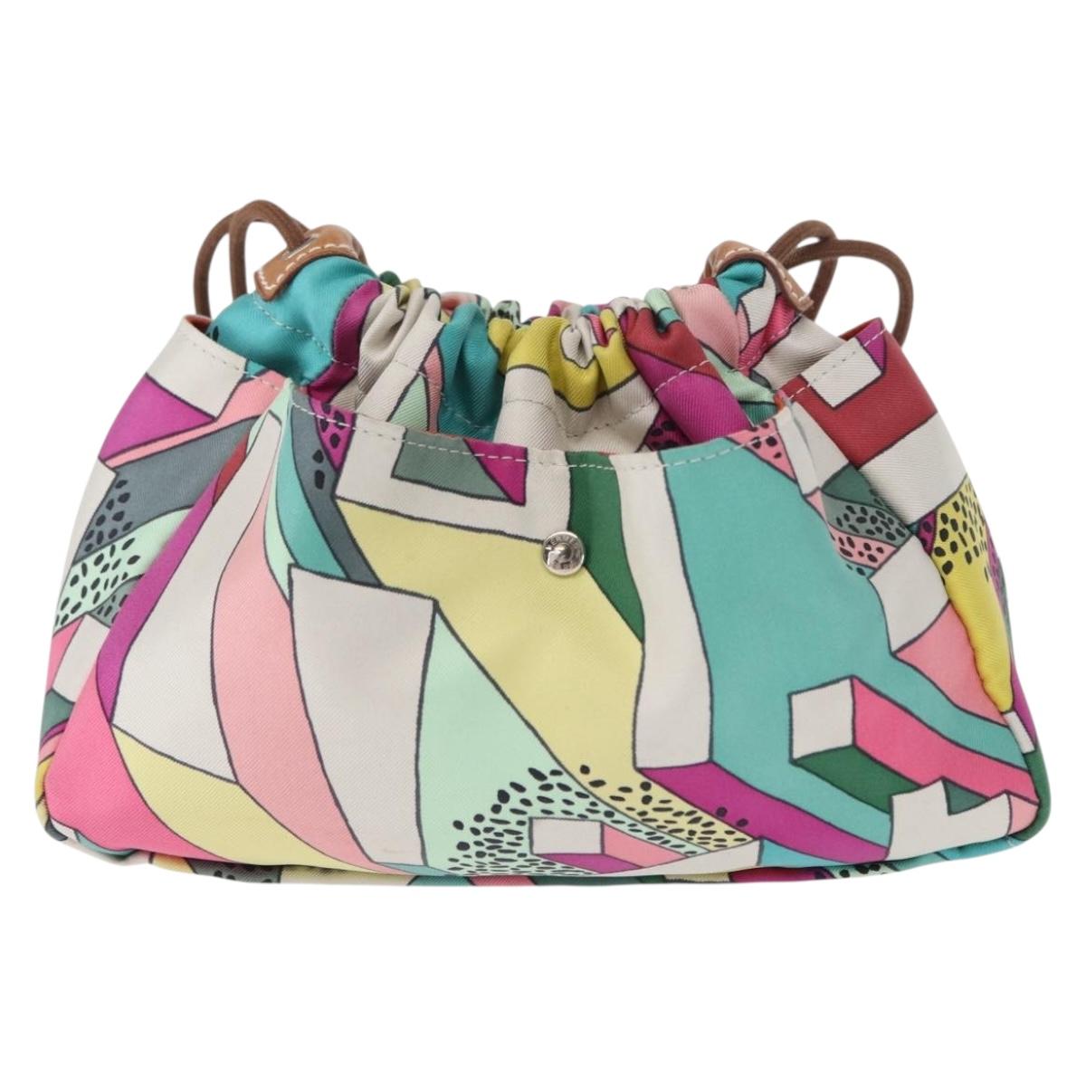 HERMES Foolby 20 Pouch Nylon Multicolor Auth bs32133