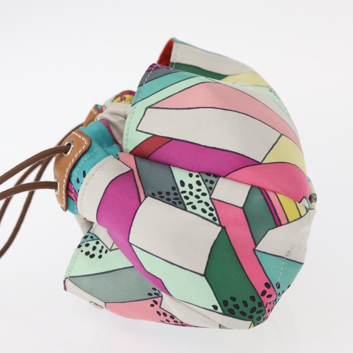 HERMES Foolby 20 Pouch Nylon Multicolor Auth bs32133
