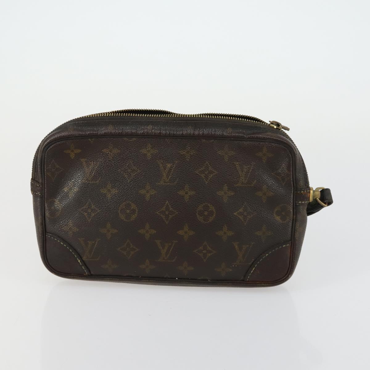 LOUIS VUITTON Monogram Clutch Bag 2 Set LV Auth bs32138