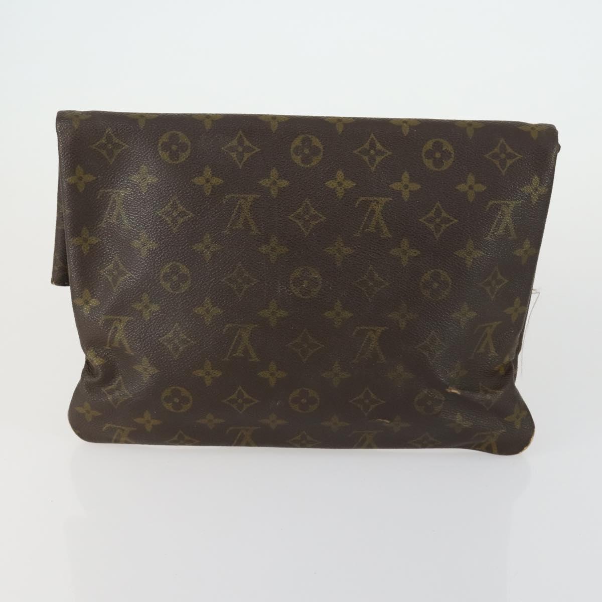 LOUIS VUITTON Monogram Clutch Bag 2 Set LV Auth bs32138