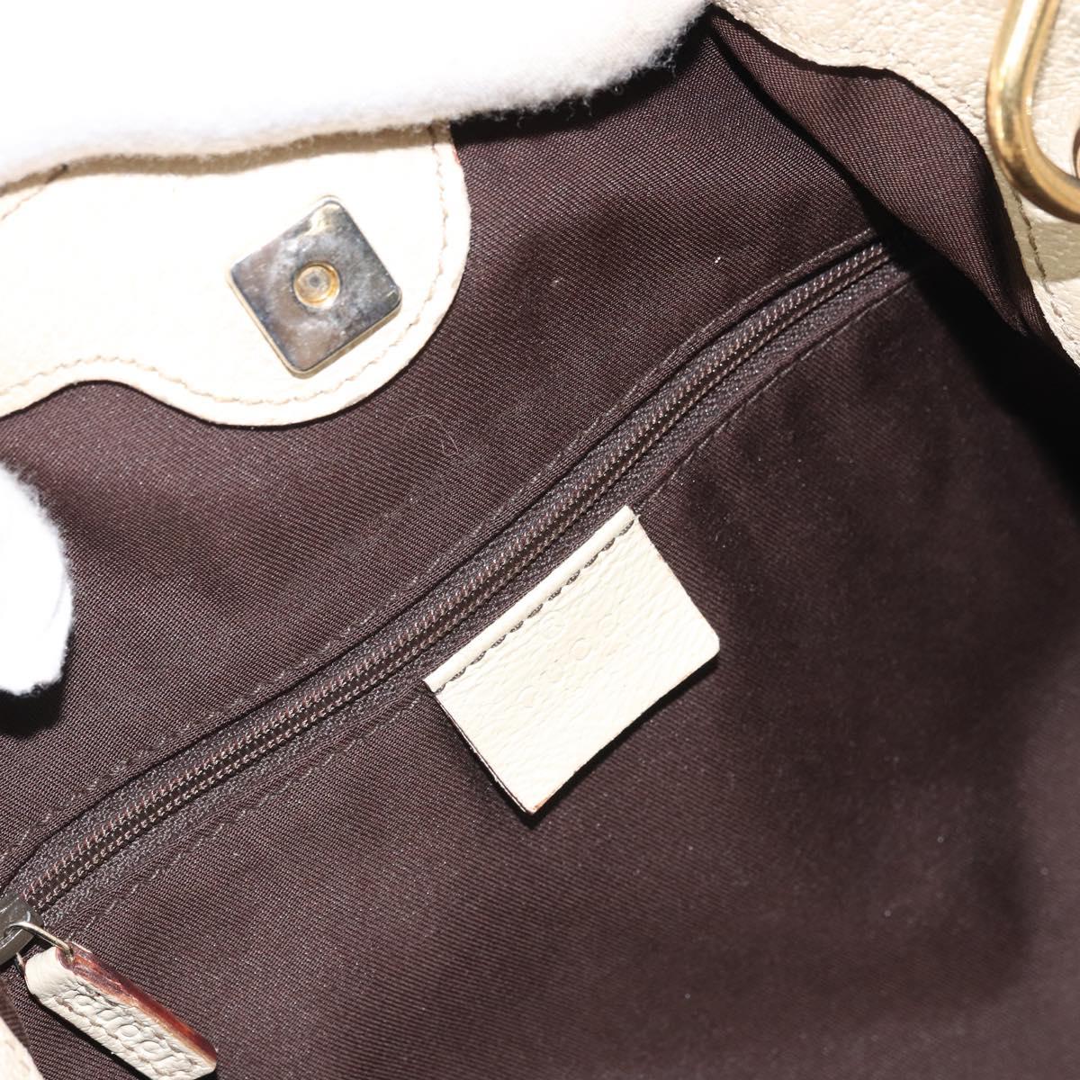 GUCCI GG Canvas Tote Bag Beige Gold 121023 Auth bs32145