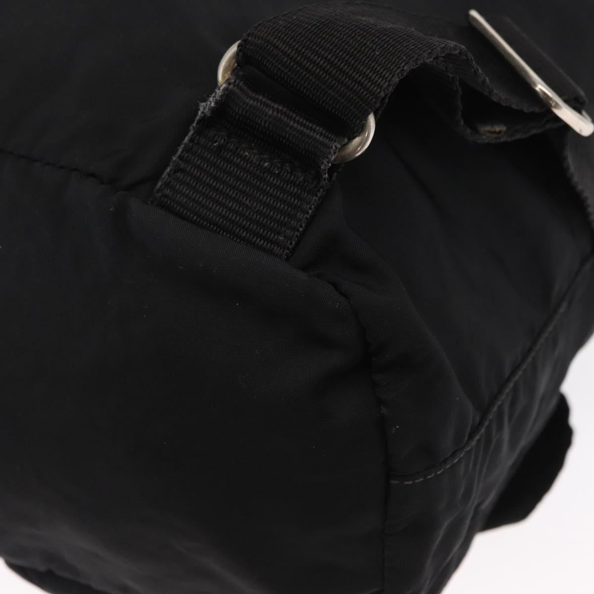 PRADA Backpack Nylon Black Silver Auth bs32149