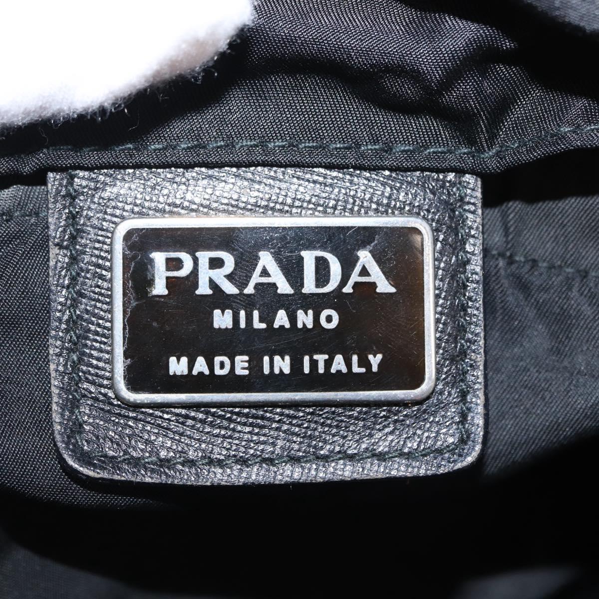 PRADA Backpack Nylon Black Silver Auth bs32149