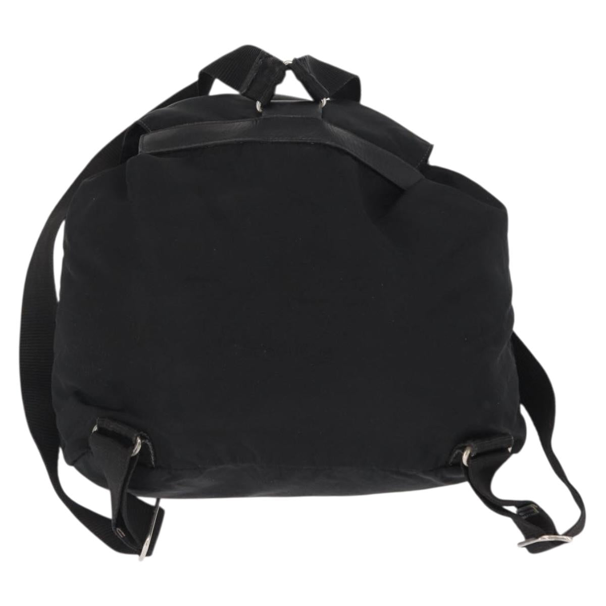 PRADA Backpack Nylon Black Silver Auth bs32149