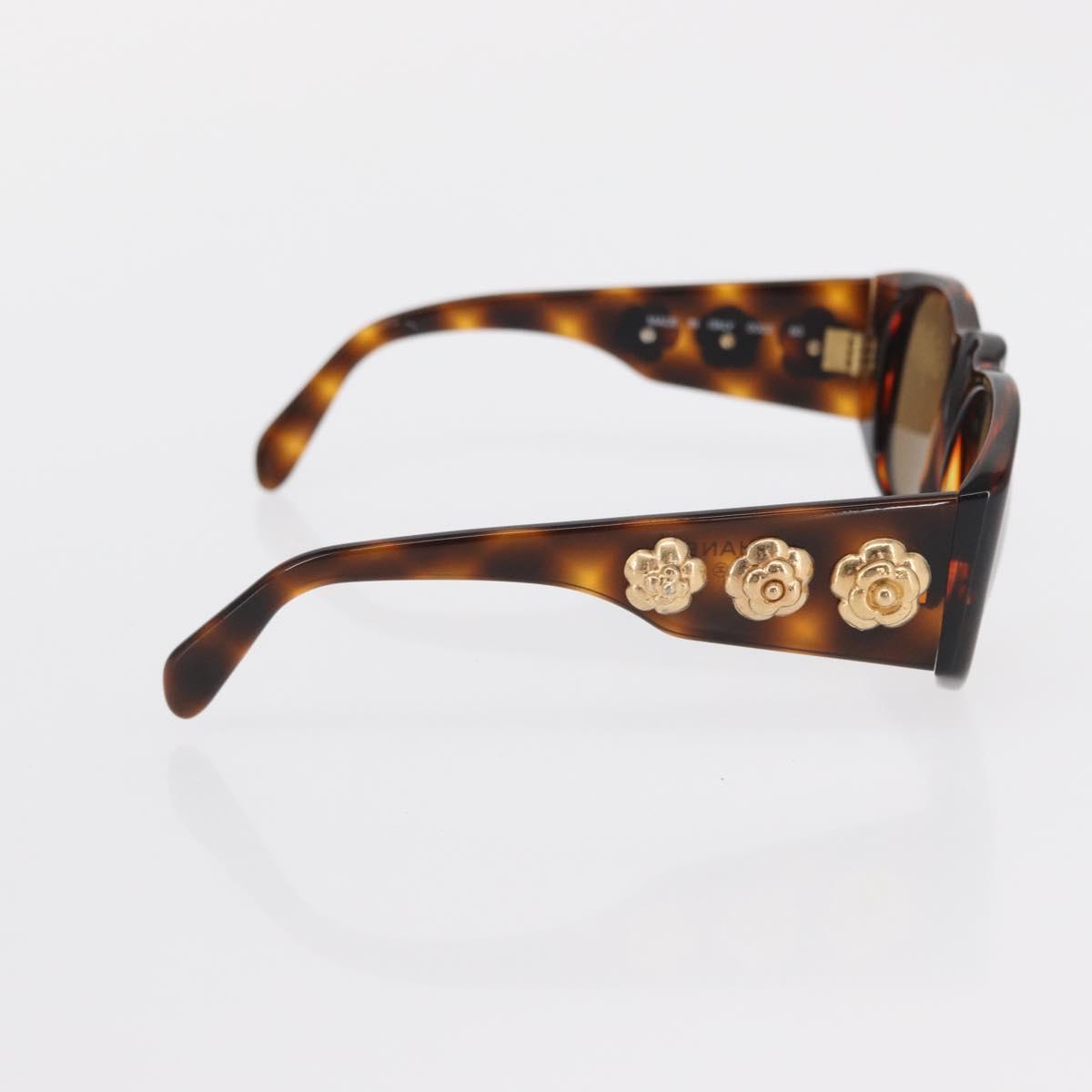 CHANEL Sunglasses plastic Brown CC Auth bs32160