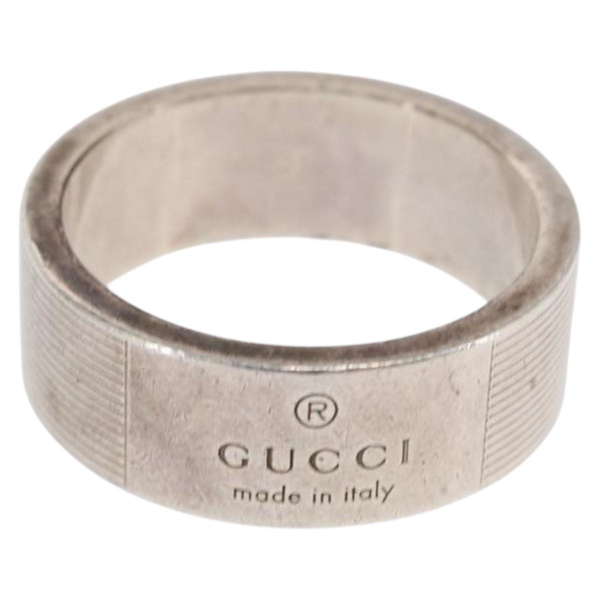 GUCCI Ring Ag925 Silver #4(JP Size) Auth bs32176
