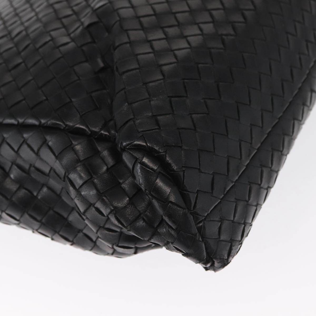 BOTTEGA VENETA INTRECCIATO Business Bag Leather Black 113095 Auth bs32187