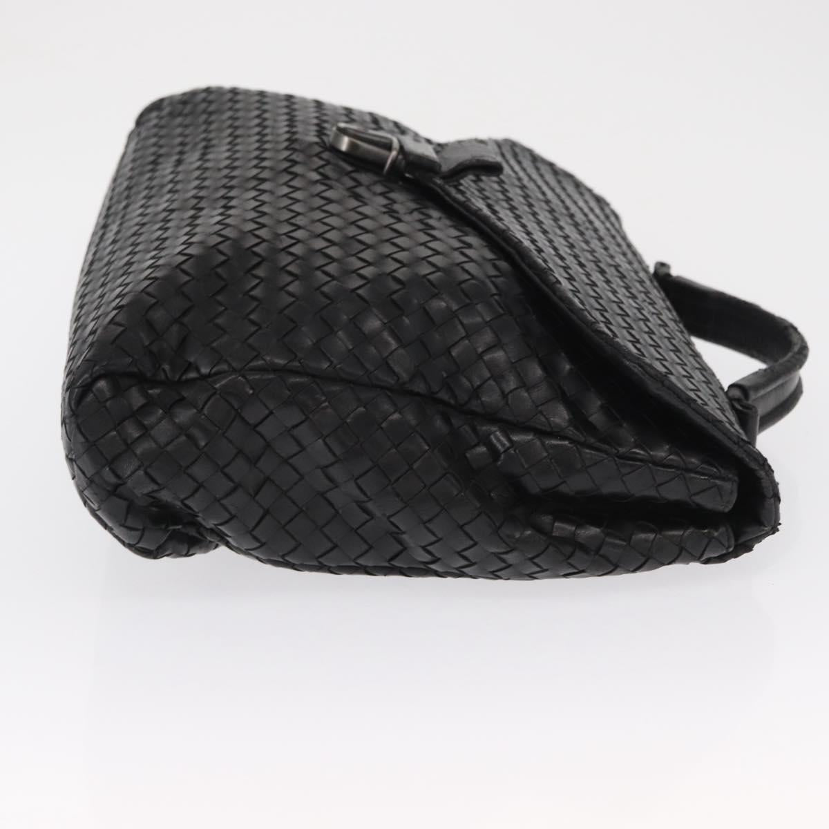 BOTTEGA VENETA INTRECCIATO Business Bag Leather Black 113095 Auth bs32187