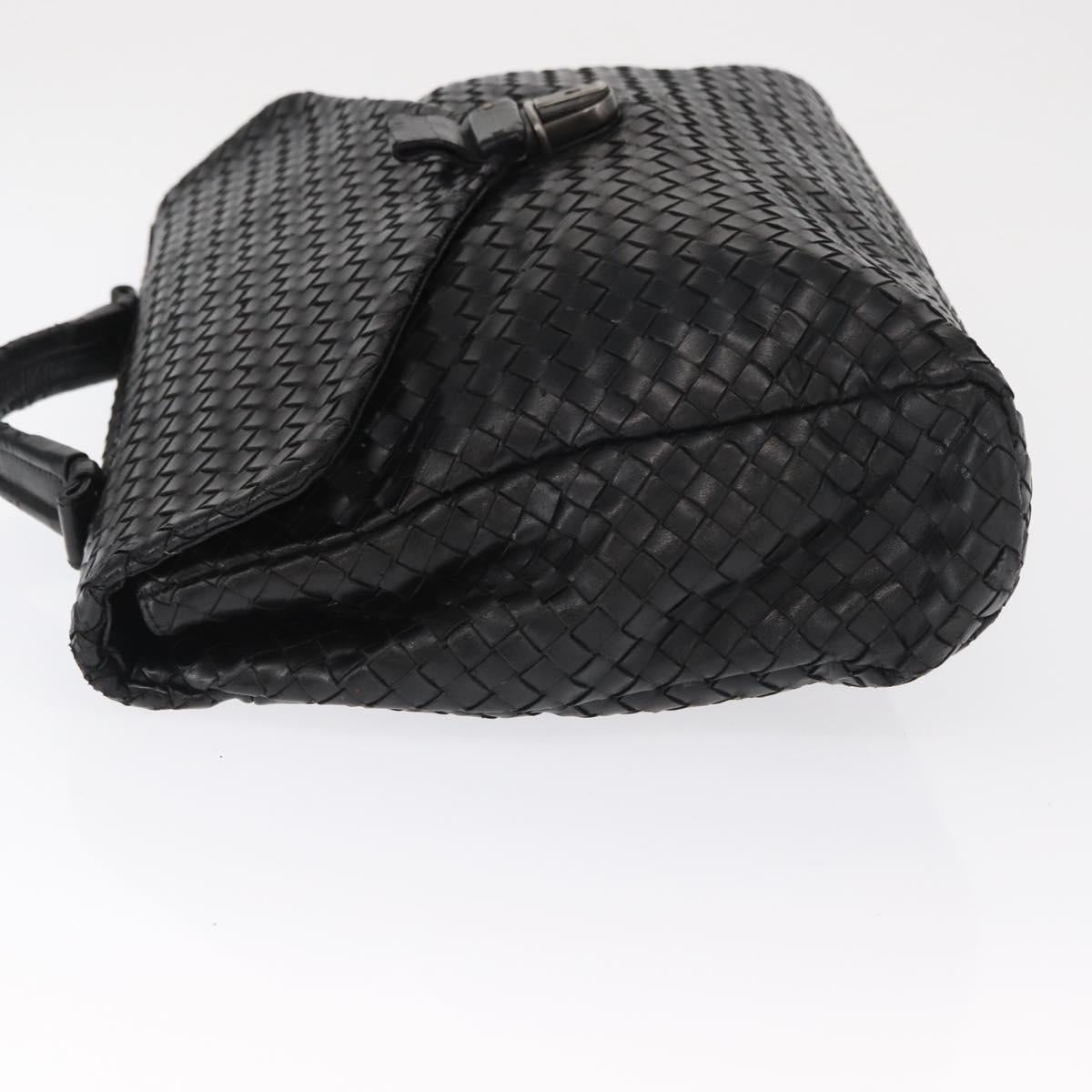 BOTTEGA VENETA INTRECCIATO Business Bag Leather Black 113095 Auth bs32187