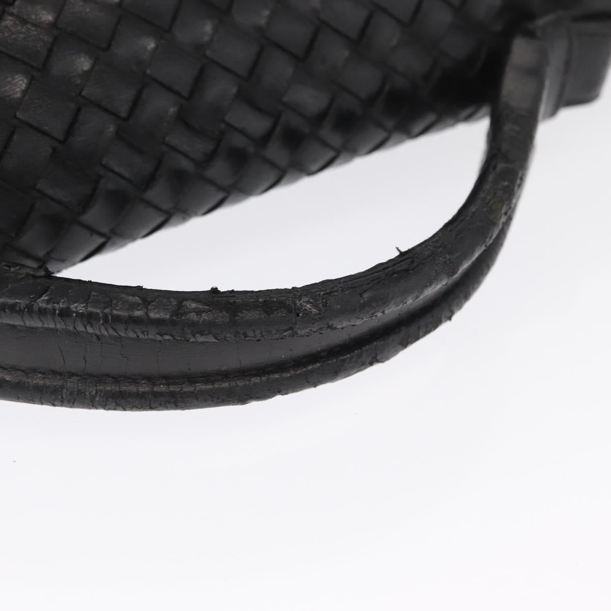 BOTTEGA VENETA INTRECCIATO Business Bag Leather Black 113095 Auth bs32187