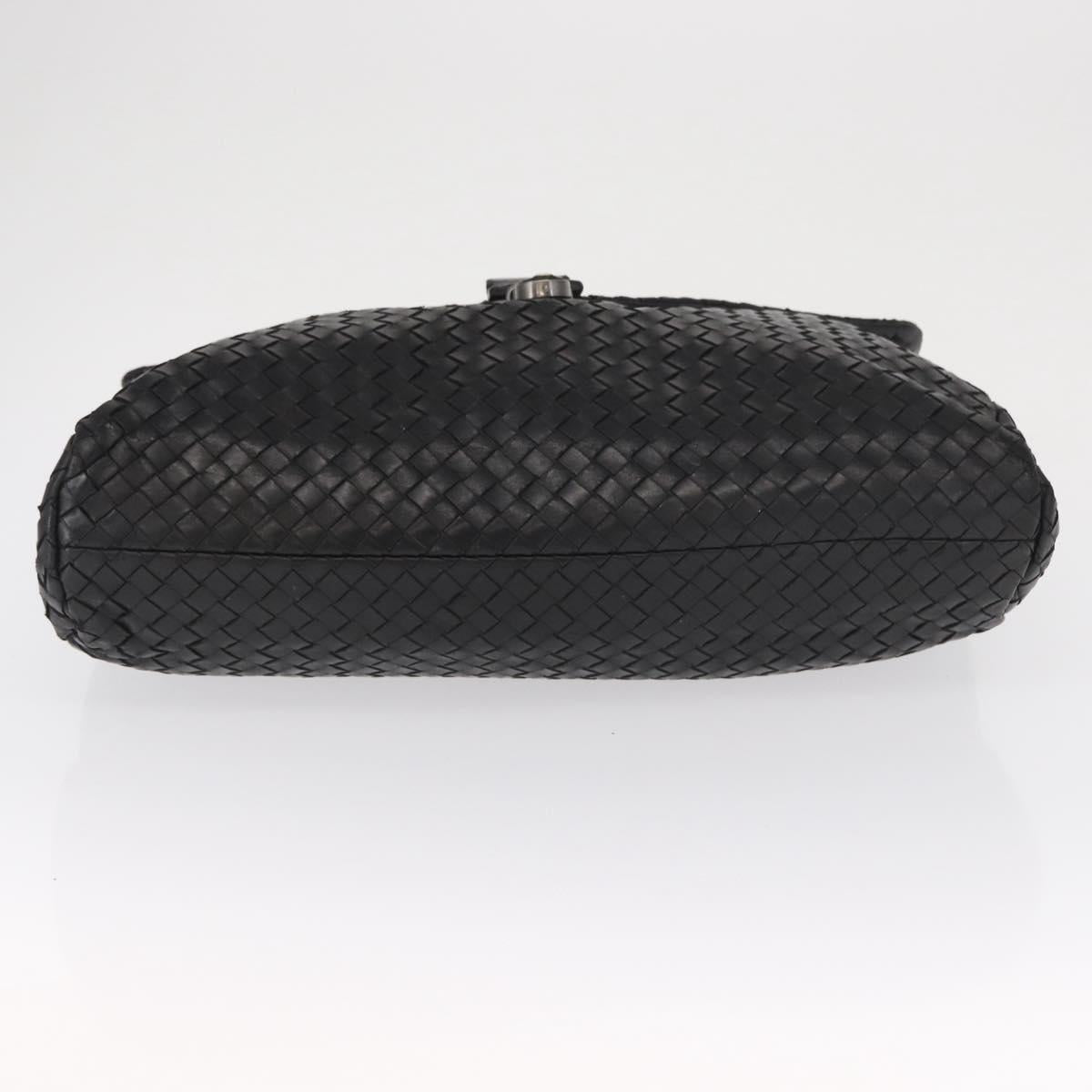 BOTTEGA VENETA INTRECCIATO Business Bag Leather Black 113095 Auth bs32187