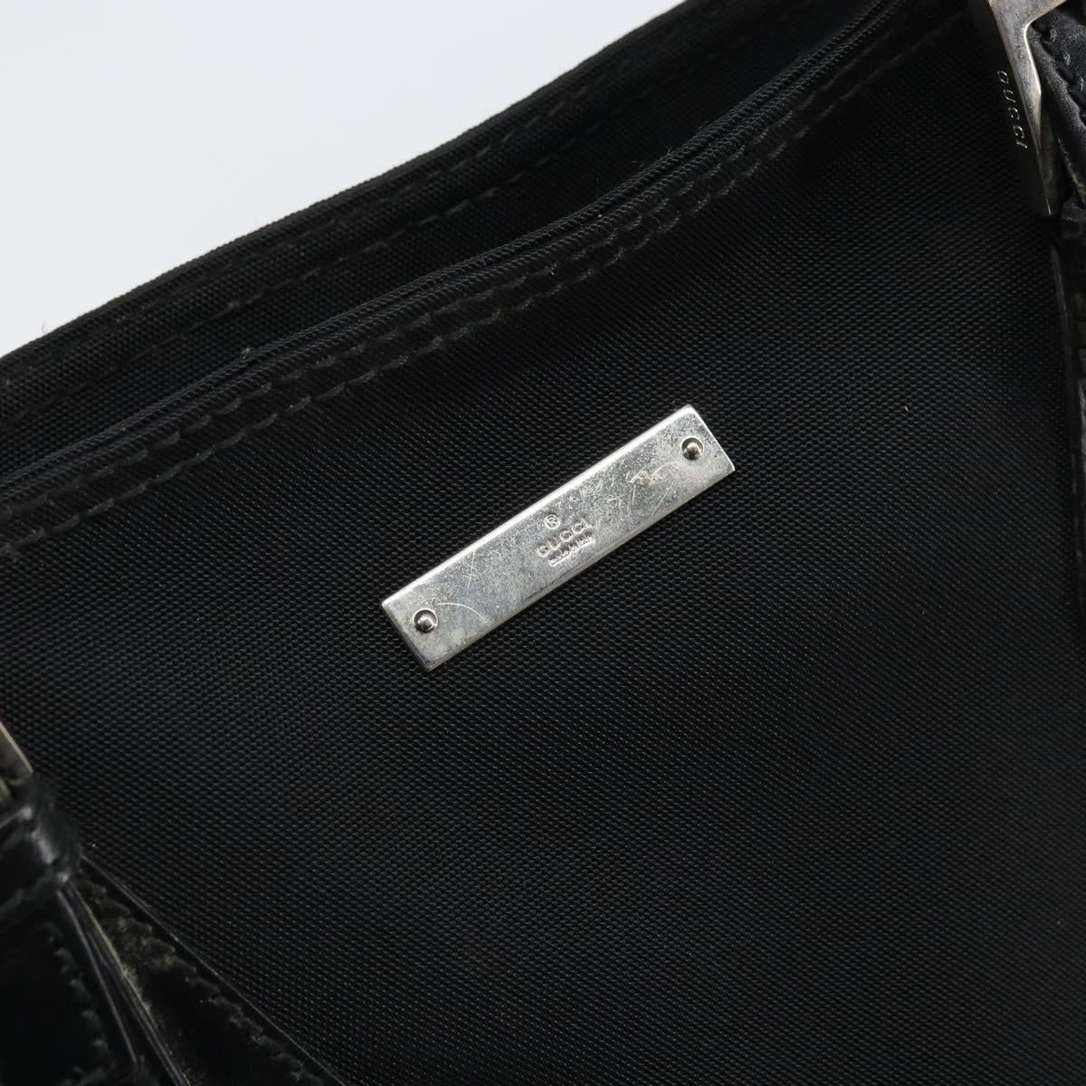 GUCCI Tote Bag Canvas Leather Black Silver 001 1098 2123 Auth bs32193