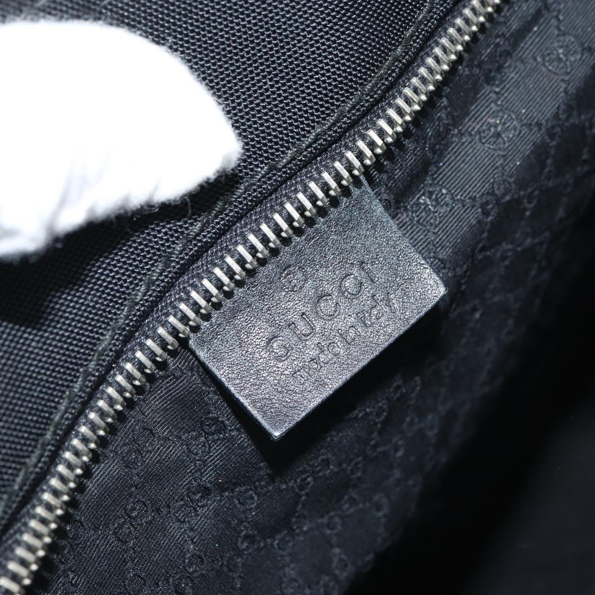 GUCCI Tote Bag Canvas Leather Black Silver 001 1098 2123 Auth bs32193