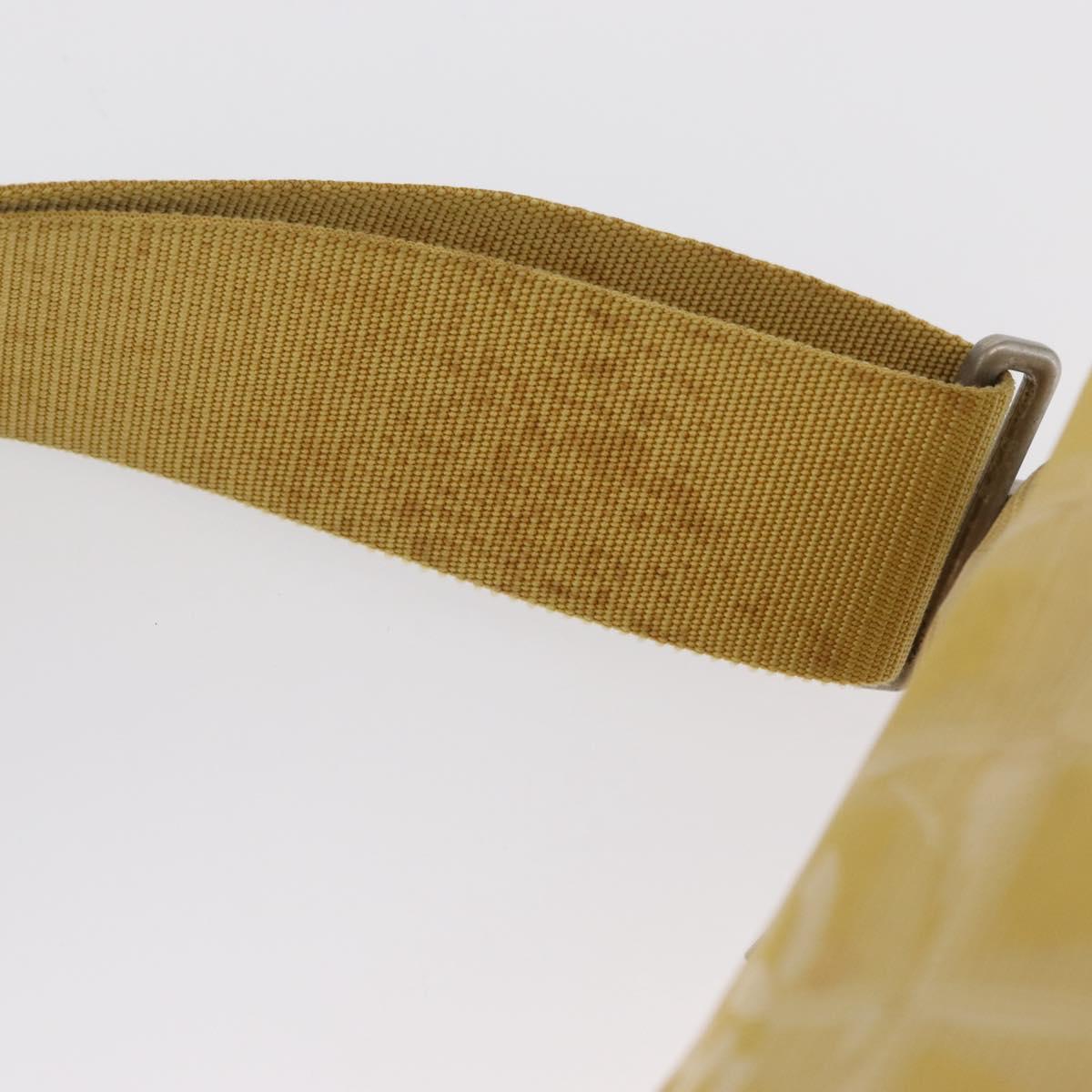 CHANEL New Travel line Shoulder Bag Nylon Yellow Silver CC Auth bs32204