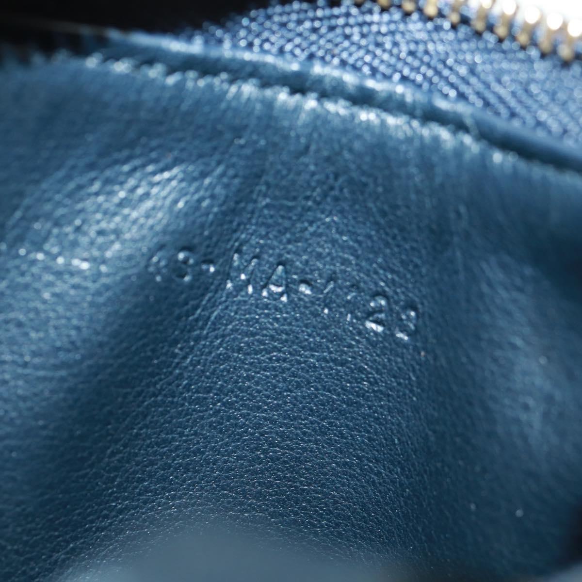Christian Dior Trotter Canvas Saddle Pouch Navy Gold Auth bs32208V