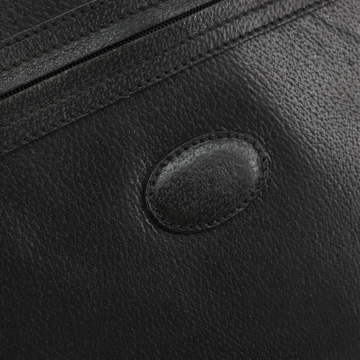 GUCCI Clutch Bag Leather Black 015 399 0282 Auth bs32210