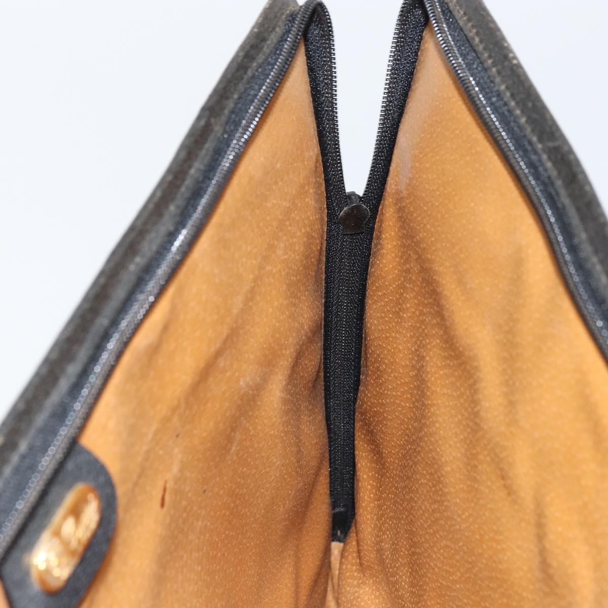 GUCCI Clutch Bag Leather Black 015 399 0282 Auth bs32210