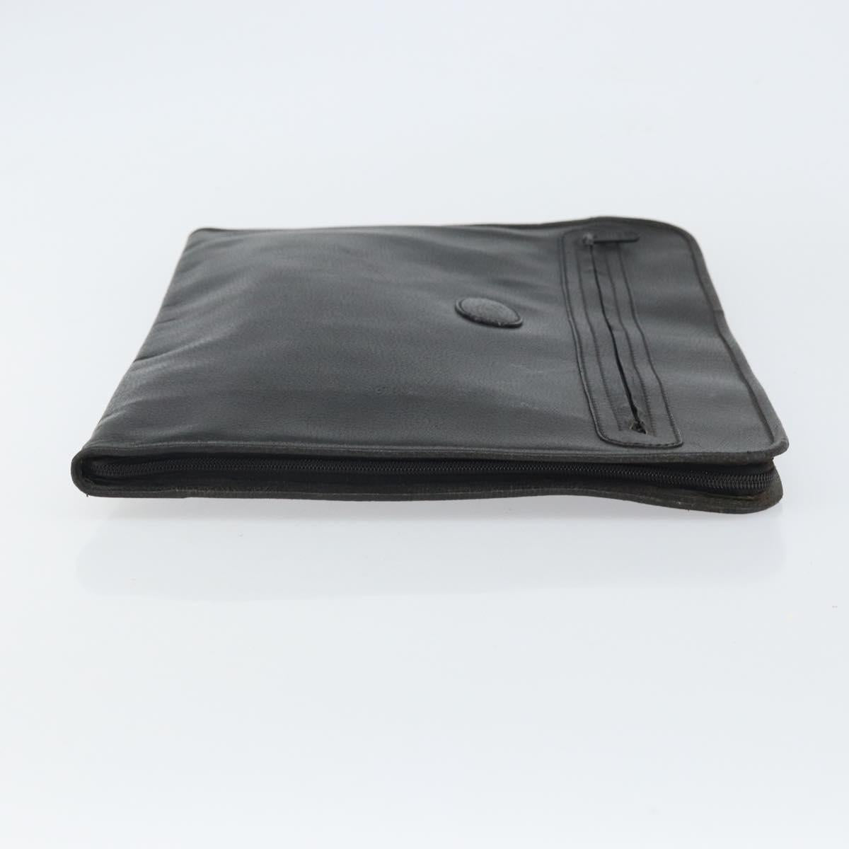GUCCI Clutch Bag Leather Black 015 399 0282 Auth bs32210