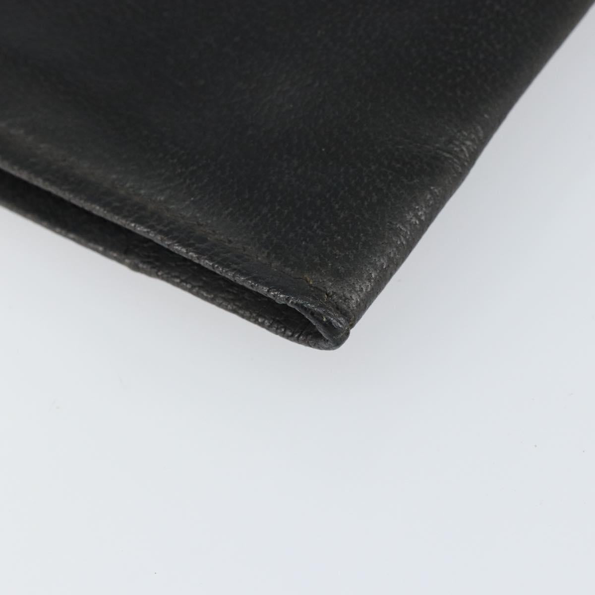 GUCCI Clutch Bag Leather Black 015 399 0282 Auth bs32210