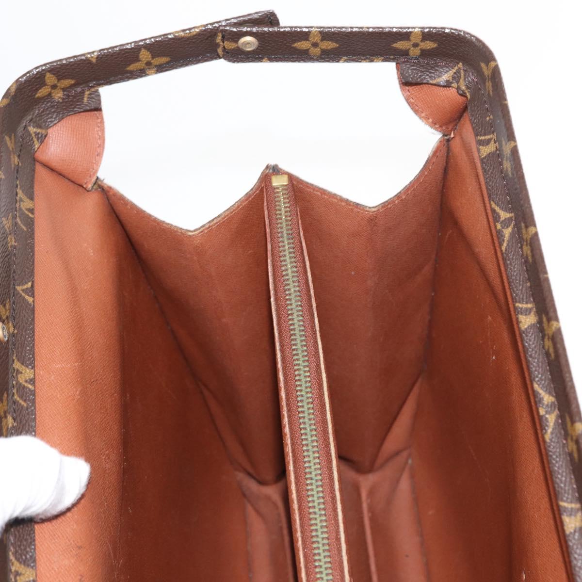LOUIS VUITTON Monogram Serviette Fermoir Business Bag M53305 LV Auth bs32213