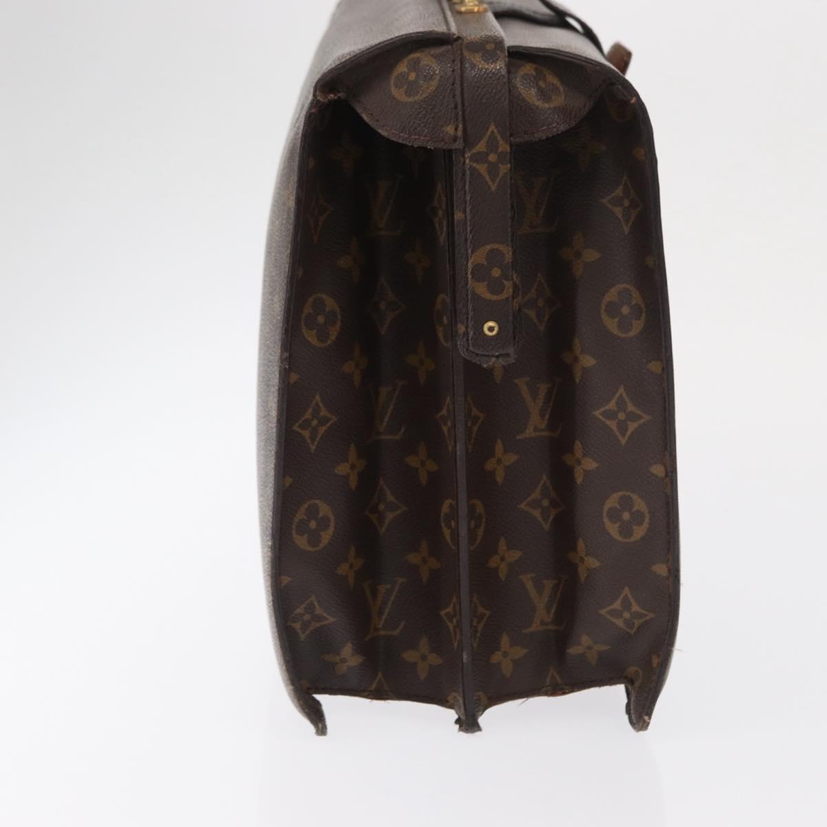 LOUIS VUITTON Monogram Serviette Fermoir Business Bag M53305 LV Auth bs32213