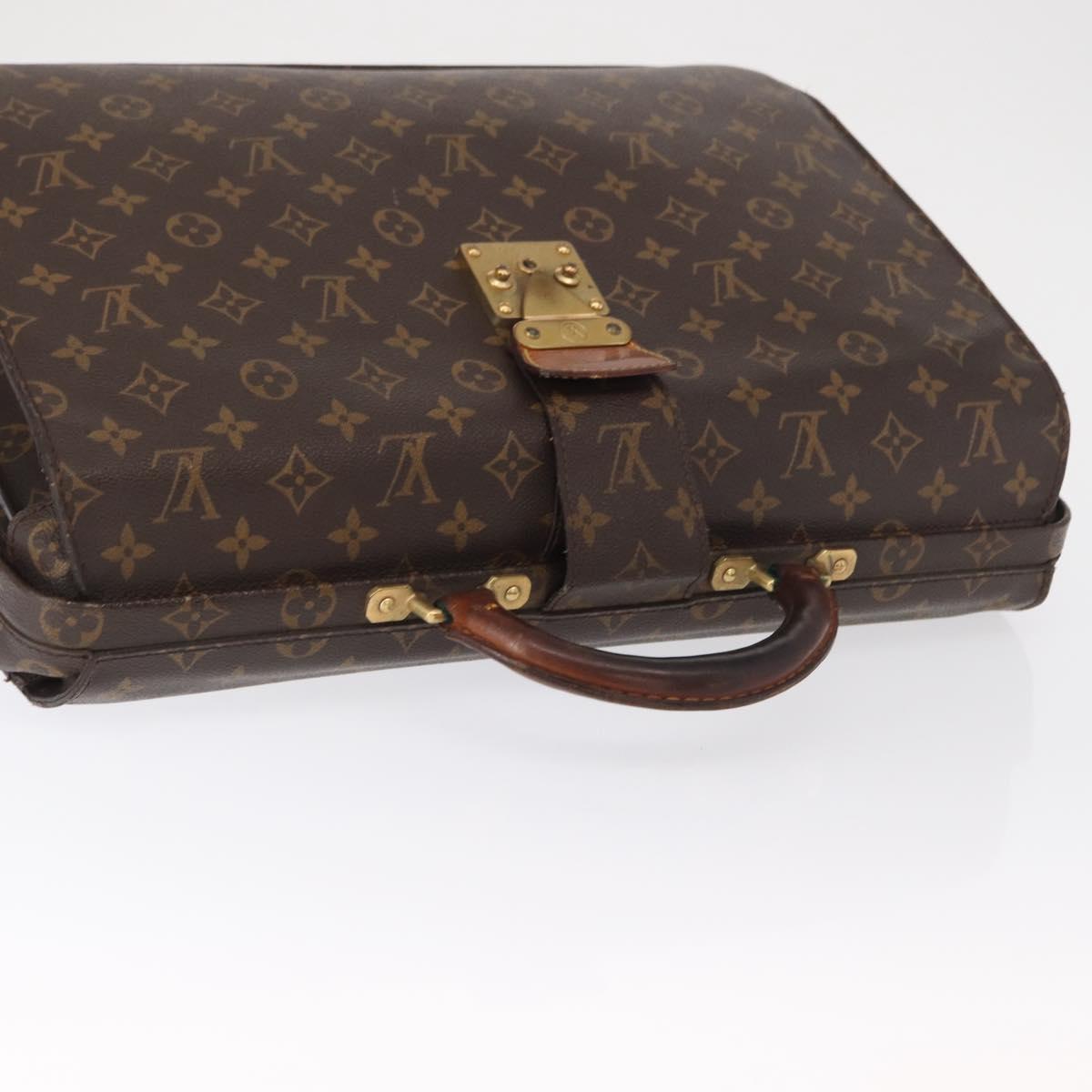 LOUIS VUITTON Monogram Serviette Fermoir Business Bag M53305 LV Auth bs32213