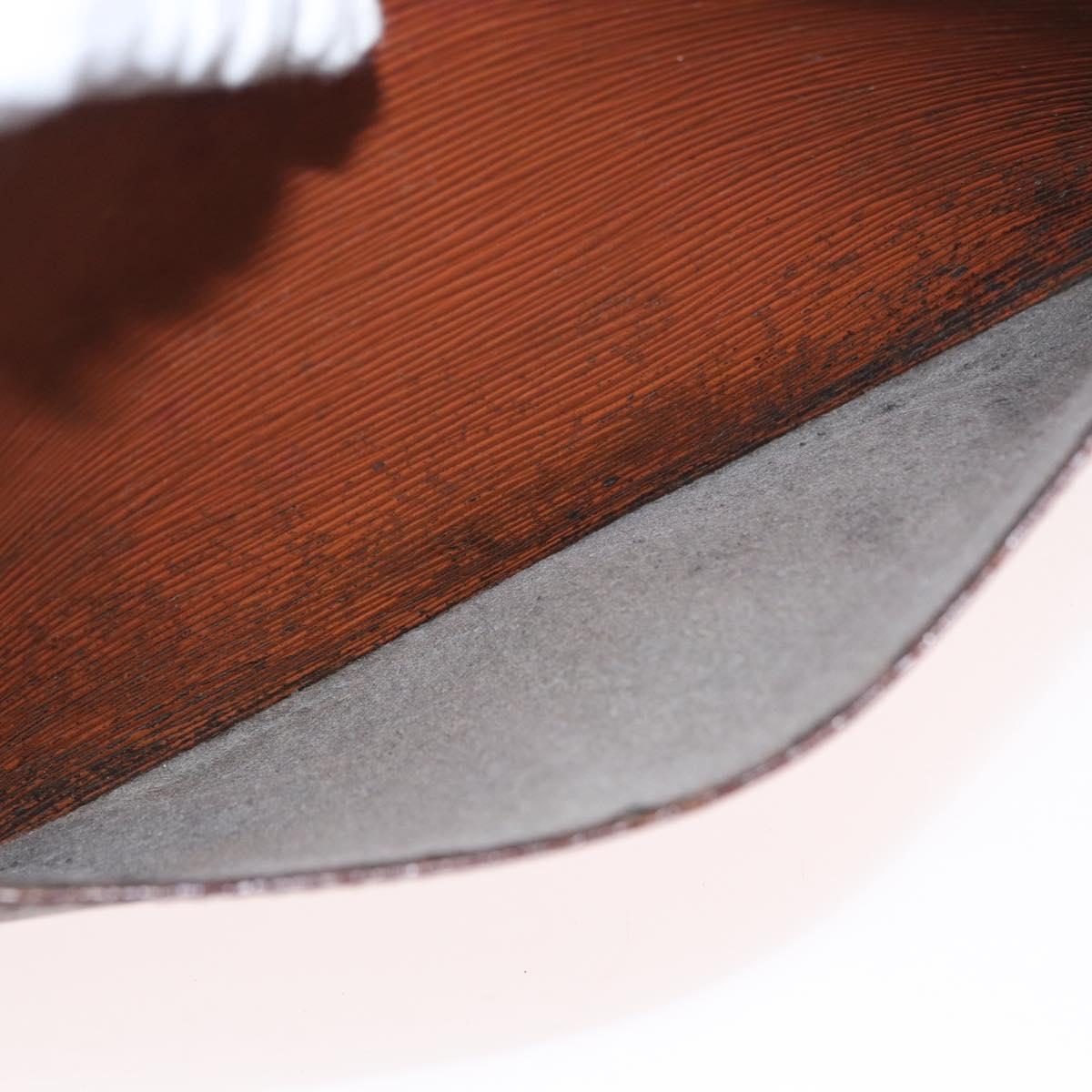 LOUIS VUITTON Epi Pochette Homme Bag Brown Zipangu Gold M52528 LV Auth bs32222