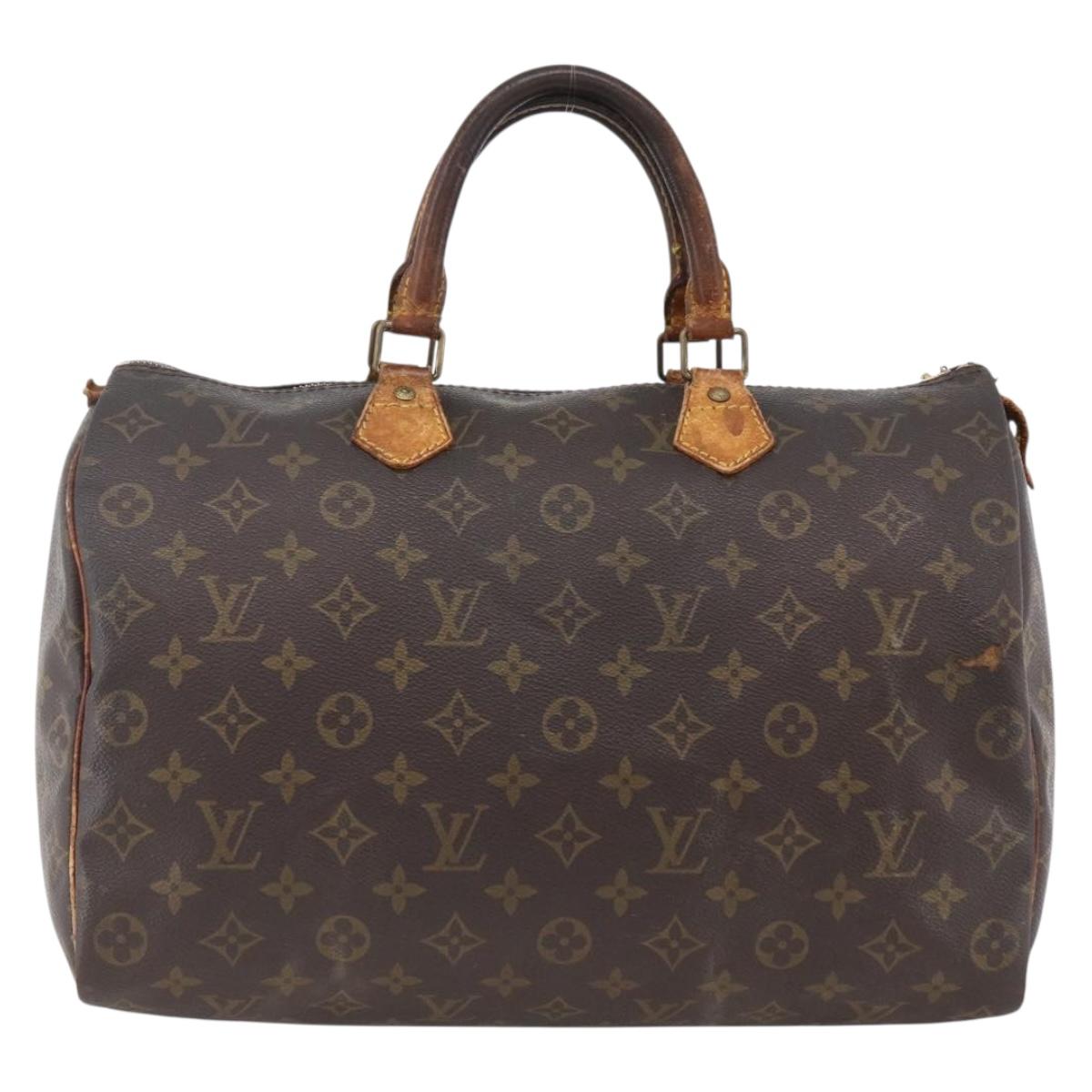 LOUIS VUITTON Monogram Speedy 35 Hand Bag M41524 LV Auth bs32224