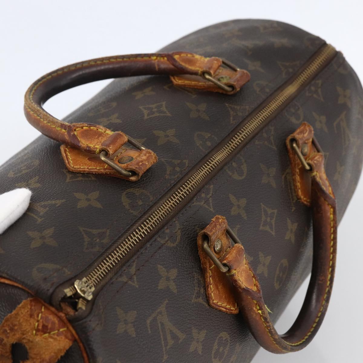 LOUIS VUITTON Monogram Speedy 35 Hand Bag M41524 LV Auth bs32224