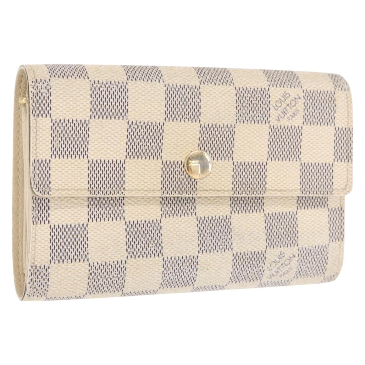 LOUIS VUITTON Damier Azur Portefeuille Alexandra Wallet N63068 LV Auth bs32238