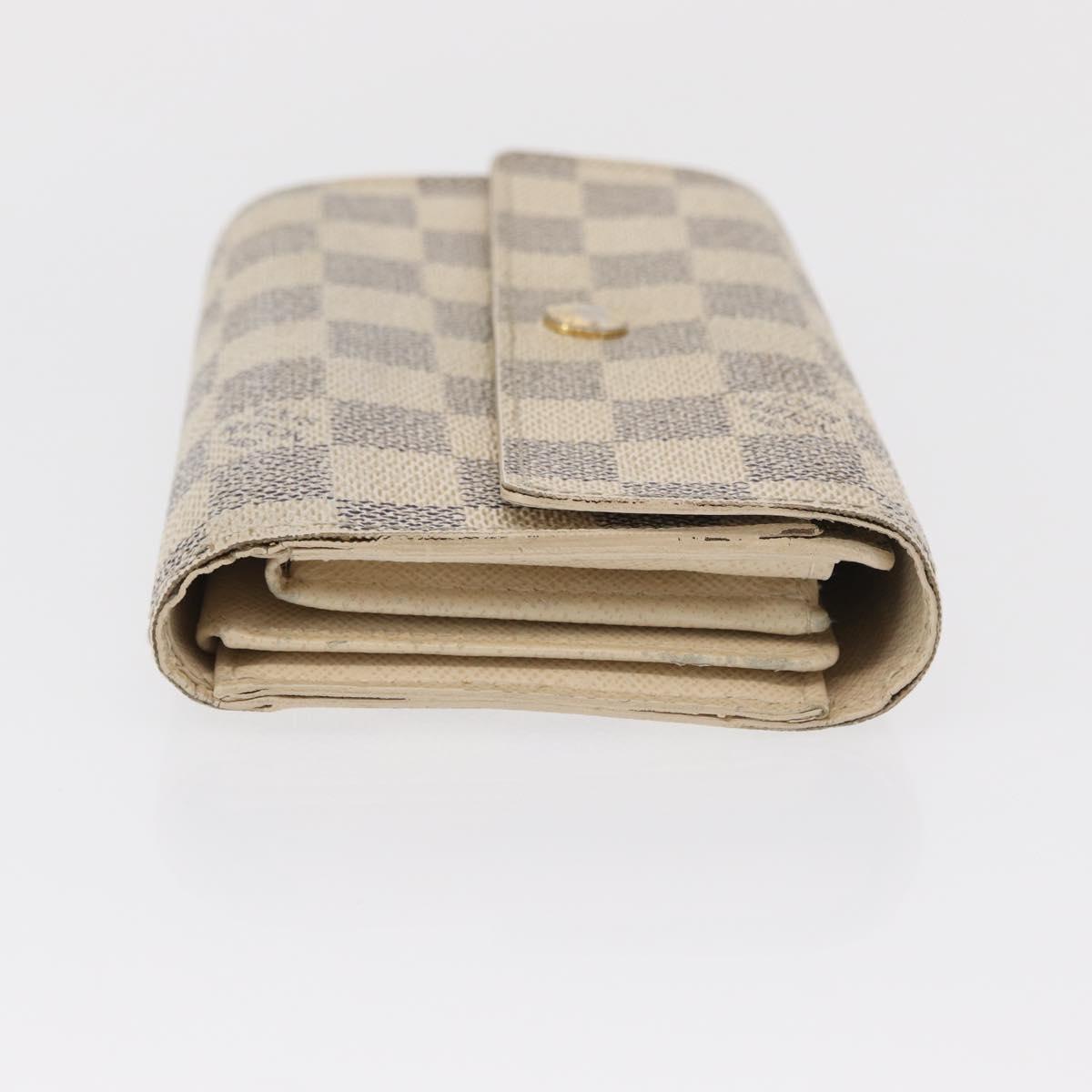 LOUIS VUITTON Damier Azur Portefeuille Alexandra Wallet N63068 LV Auth bs32238
