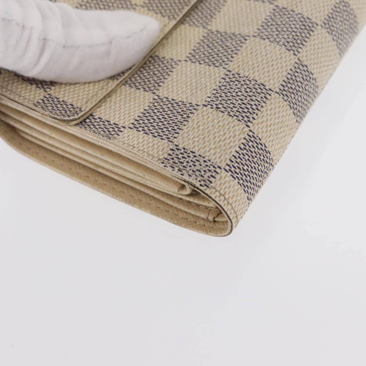 LOUIS VUITTON Damier Azur Portefeuille Alexandra Wallet N63068 LV Auth bs32238