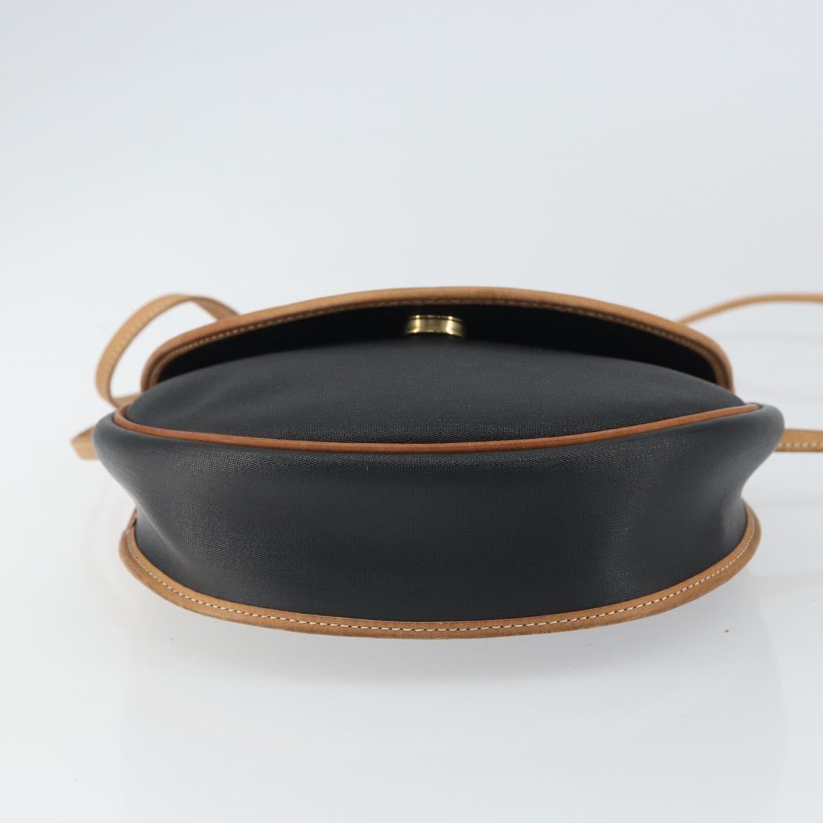 Christian Dior Shoulder Bag Canvas Black Gold Auth bs32245