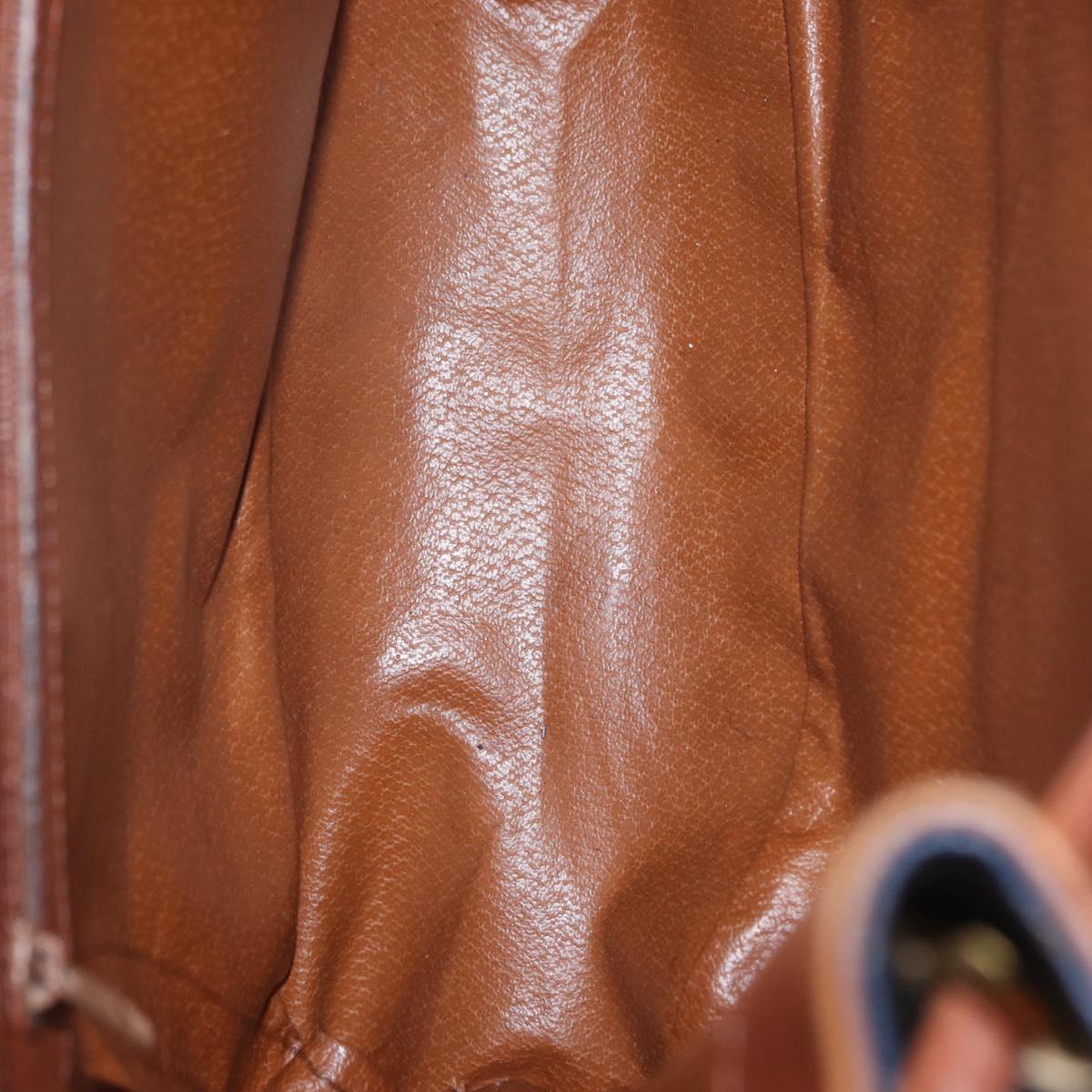 VALENTINO Backpack Leather Navy Gold Auth bs32249