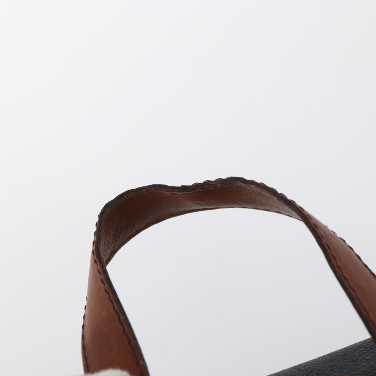 VALENTINO Backpack Leather Navy Gold Auth bs32249