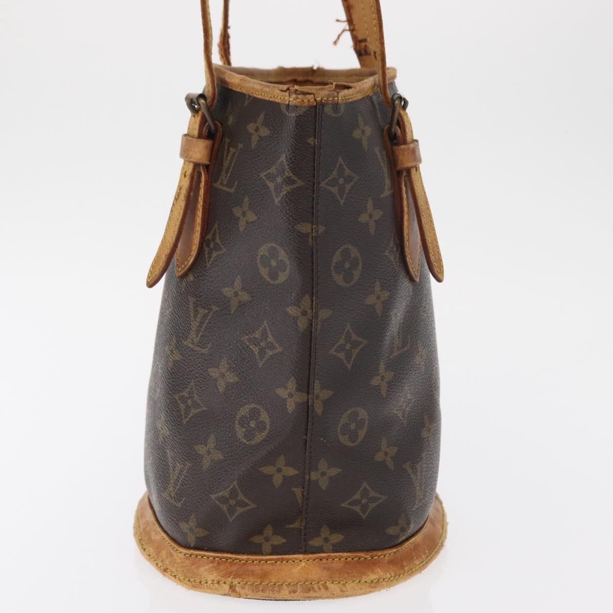 LOUIS VUITTON Monogram Bucket PM Shoulder Bag M42238 LV Auth bs32251