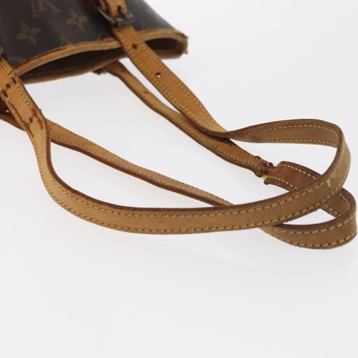LOUIS VUITTON Monogram Bucket PM Shoulder Bag M42238 LV Auth bs32251