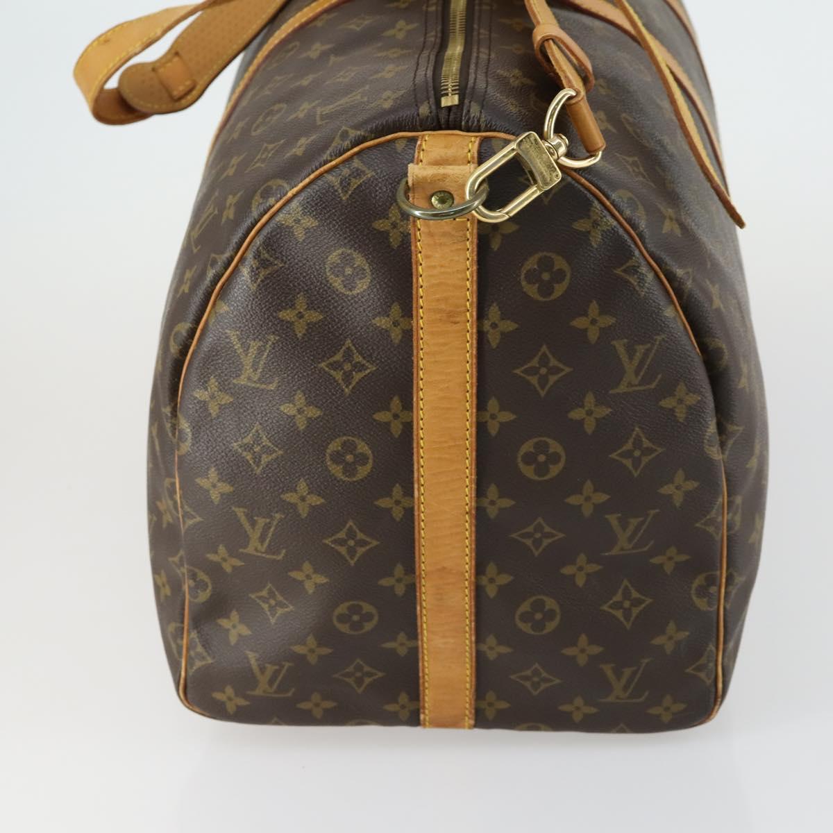 LOUIS VUITTON Monogram Keepall Bandouliere 55 Boston Bag M41414 LV Auth bs32252