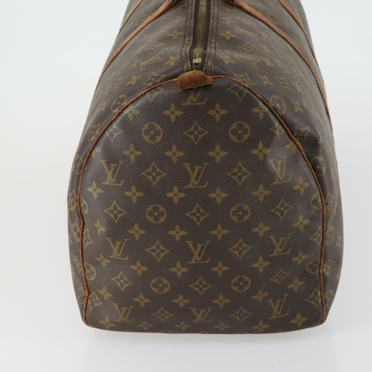 LOUIS VUITTON Monogram Keepall 55 Boston Bag M41424 LV Auth bs32253