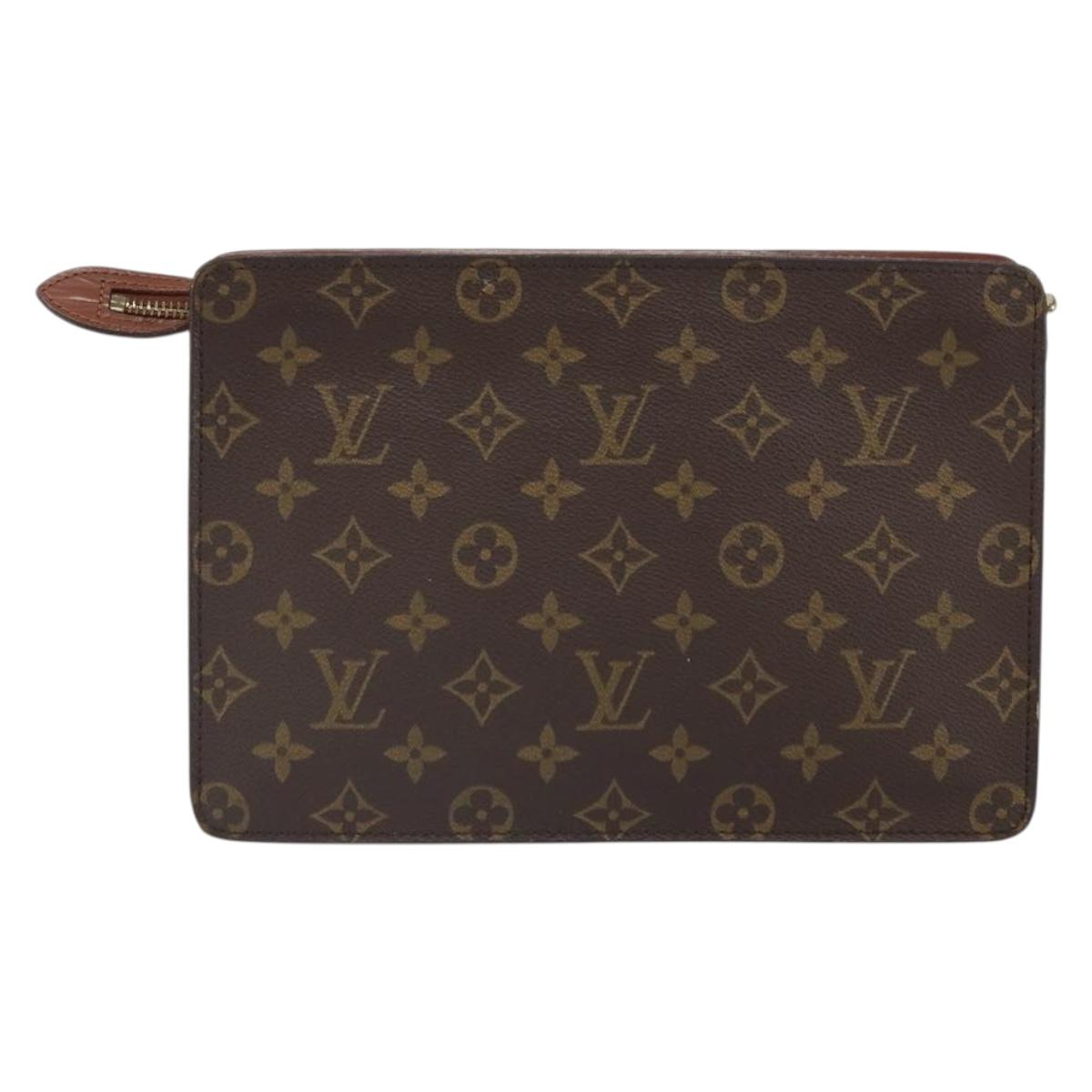 LOUIS VUITTON Monogram Pochette Homme Clutch Bag M51795 LV Auth bs32262