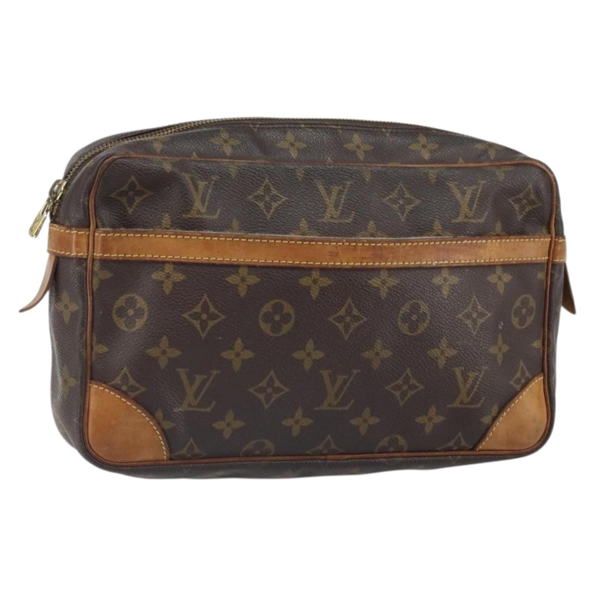 LOUIS VUITTON Monogram Compiegne 28 Clutch Bag M51845 LV Auth bs32263
