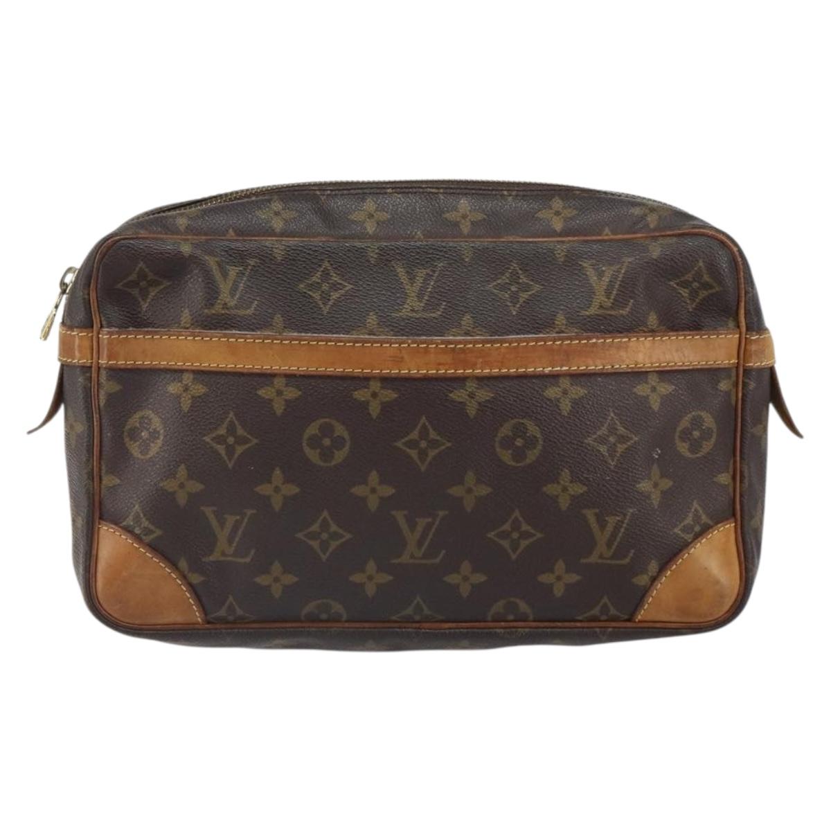 LOUIS VUITTON Monogram Compiegne 28 Clutch Bag M51845 LV Auth bs32263