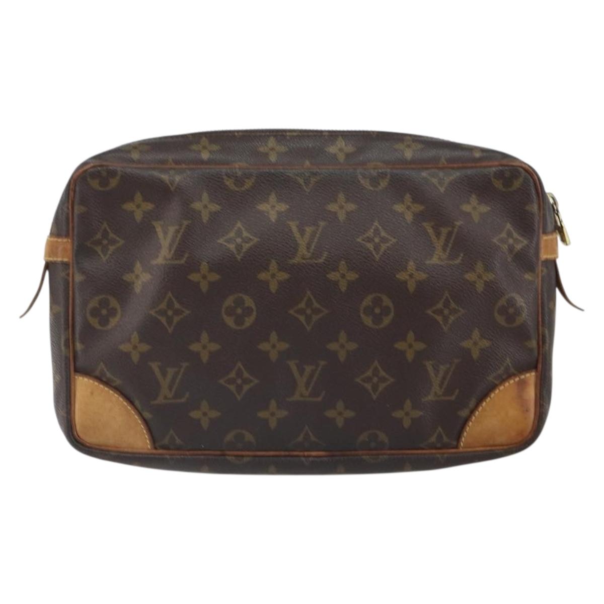 LOUIS VUITTON Monogram Compiegne 28 Clutch Bag M51845 LV Auth bs32263