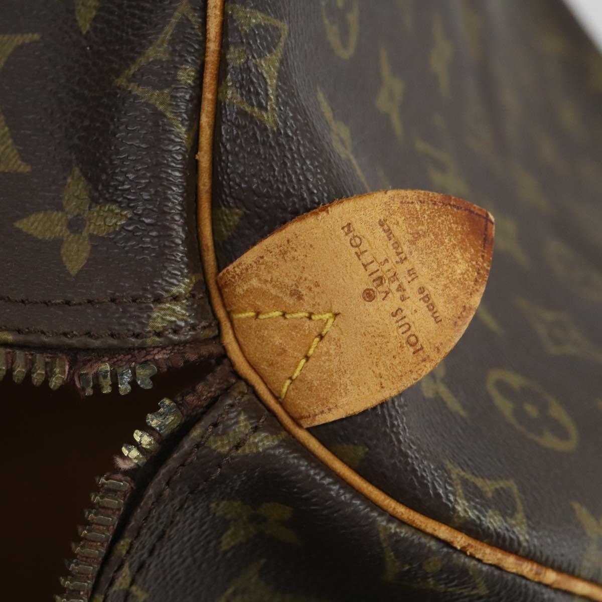 LOUIS VUITTON Monogram Keepall 55 Boston Bag M41424 LV Auth bs32264