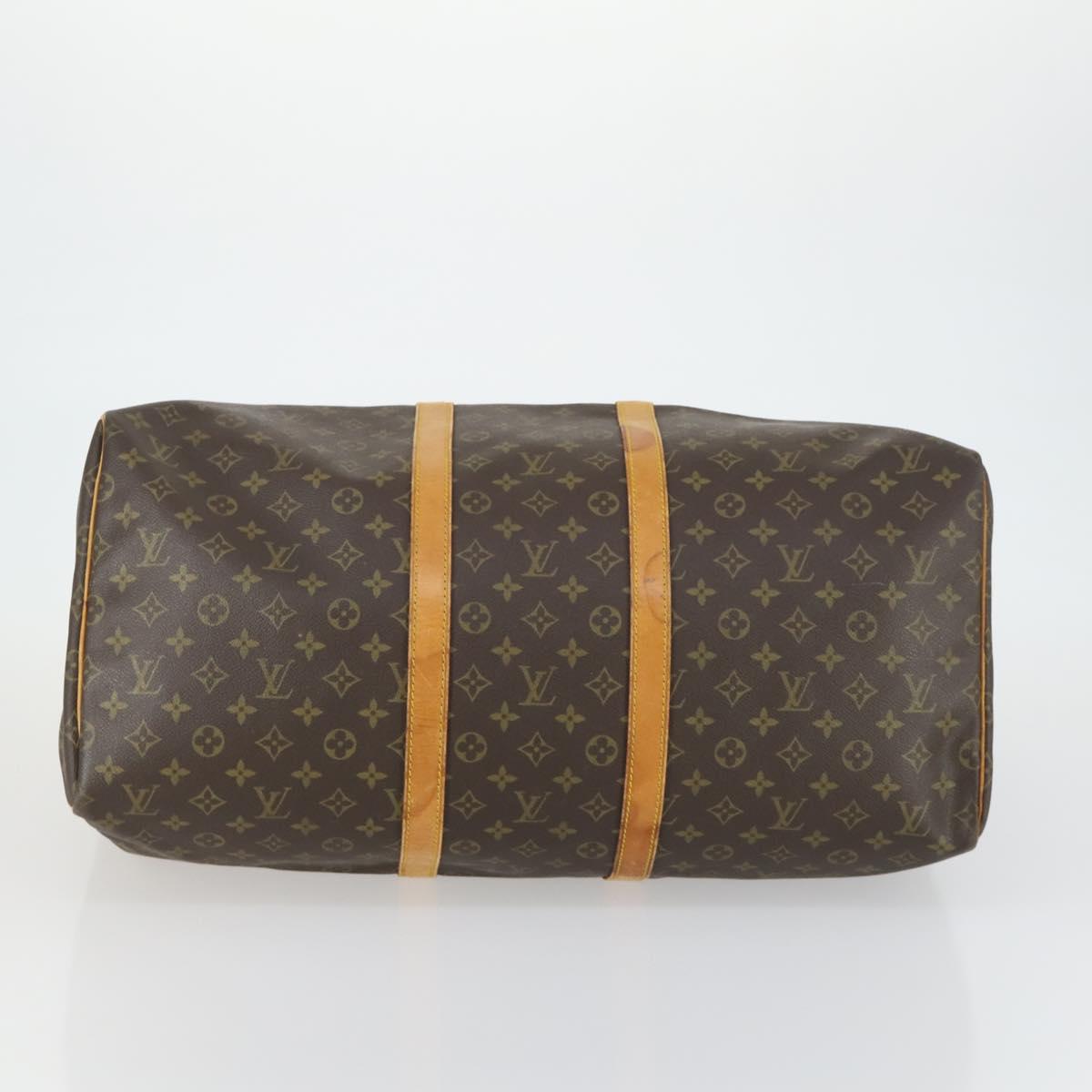 LOUIS VUITTON Monogram Keepall 55 Boston Bag M41424 LV Auth bs32264